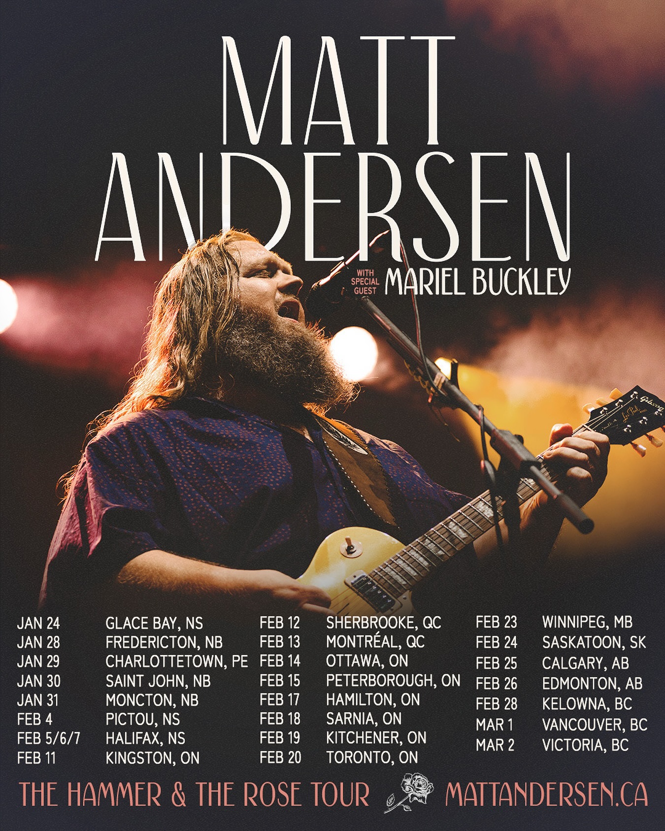 Matt Andersen Tour Poster 2026